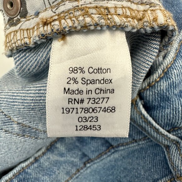 SO Flare Raw Hem Women's size 13 Panels Blue Denim Jeans - Picture 4 of 5